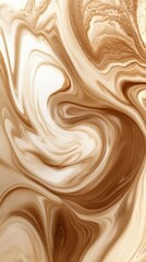 Poster - Abstract Caramel Swirls of Creamy Texture in Motion, Close-Up Artistic Shot, Studio Lighting, Elegant Design