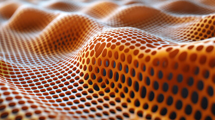 Poster - a realistic 4k image of orange 3d background displays rhythmic beauty with side angle view of perfor
