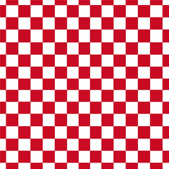 Poster - Red and White Checkered Pattern Creates a Bold Visual Texture for Festive Designs and Backgrounds