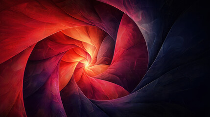 Poster - A mesmerizing 3D spiral background showcases realistic textures and vibrant colors, creating a dynamic and artistic pattern in stunning 4K resolution, side angle.