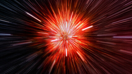 Poster - Abstract flight in space hyper jump  illustration 