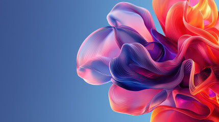 Poster - a stunning 3d floral background showcases unique shapes in realistic 4k detail, featu vibrant colors
