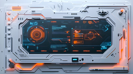 Fototapete - Futuristic AI chatbot interface window showing digital message exchange, flat style, on white background. Concept of artificial intelligence messaging 