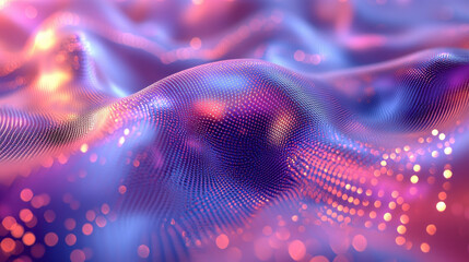 Poster - A vibrant 3D background features realistic 4K patterns with side angle perspective creating a beautiful visual display of color and light variations in detail.