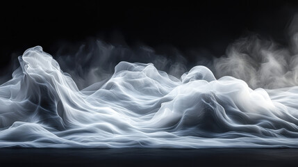 Poster - realistic 4k 3d waveform background features abstract side view of light and shadow interplay, formi