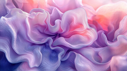 Poster - a stunning 4k realistic 3d abstract background showcases soft, flowing aesthetics in delicate shades