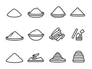 Poster - Simple and Elegant Flour Line Art for Bakery Concept