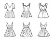 © MD Eamon Shikder - Minimalist Blush Pink Dress Line Art for Modern Fashion Illustrations