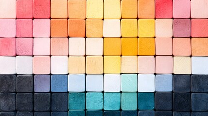 Fototapete - Abstract Colorful Tile Mosaic Pattern with Color Fade
