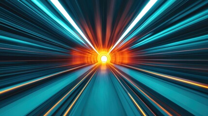 Poster - Dynamic Light Burst with Abstract Motion Effect in Vibrant Color Palette for Modern Design Themes