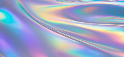 Poster - Colorful fluid abstraction showcases soft reflections and smooth curves blending seamlessly in a dreamy visual experience