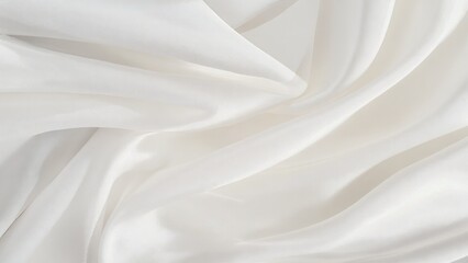 Poster - Flowing white fabric creates an ethereal ambiance in soft light showcasing texture and movement