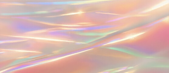 Poster - Soft pastel colors create a flowing abstract background with shimmering light reflections