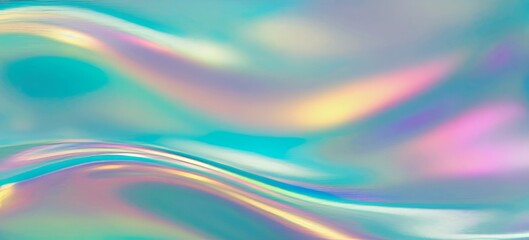 Poster - Colorful abstract waves create a vibrant interplay of light and texture in a dreamy background setting