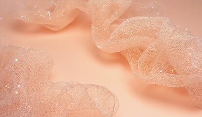 Poster - delicate translucent fabric with sparkling details on a soft background creates an ethereal atmosphe