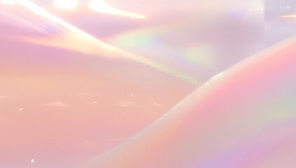 Poster - Soft pastel hues blend harmoniously in an abstract composition creating a calming visual experience for the viewer