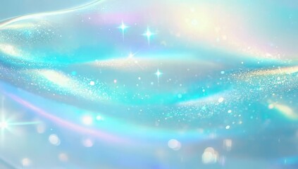 Poster - Swirling abstraction with sparkling elements in a soft pastel color palette captures a dreamlike atmosphere