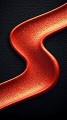 Fototapete - Abstract Red Swirl on Black Glittery Background