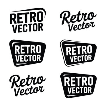 A silhouette of vintage 50 retro Icon vector on a white background