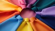 © somsri - Short-sleeve men's shirts in vibrant colors arranged in a fan shape