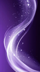 Poster - A purple wave with a lot of stars in it. The wave is long and it looks like it's moving. The stars are scattered all over the wave, some are closer to the top