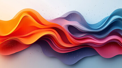Poster - abstract colorful gradient waves smooth background flowing shapes and vibrant colors modern design