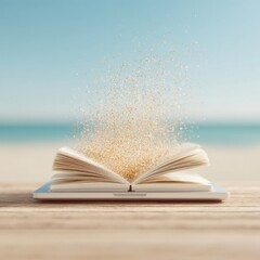 Fototapete - Mindful Learning Revolution Digital Knowledge Transformation with Ethereal Particle Flow - Innovative EdTech Visualization for Modern Educational Empowerment