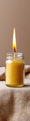 Poster - Artisanal Beeswax Wellness Candle Sustainable Home Aromatherapy and Minimalist Craft Design for Mindful Living Spaces