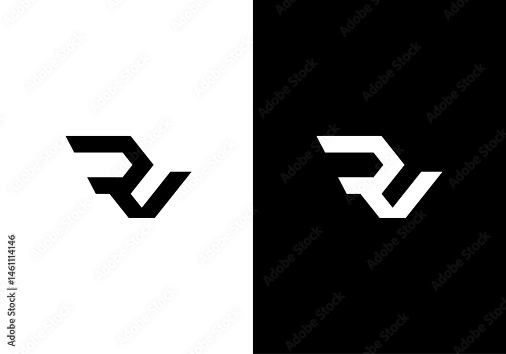 RV, VR initial letters monogram logo の Stock ベクター | Adobe Stock