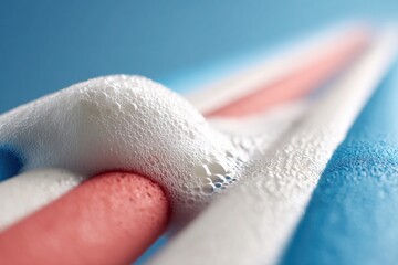 Aufkleber - Minimalist Toothpaste Macro Next-Gen Oral Care Aesthetic Exploring Texture, Hygiene Innovation, and Clean Design Wellness Trends