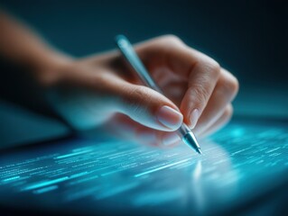 Poster - Futuristic Learning Dynamics Gen Z Academic Performance Visualization with High-Contrast Digital Exam Experience - Innovative Educational Technology Insights