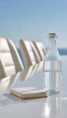 Poster - Minimalist Corporate Clarity Serene Business Environment with Transparent Water Carafe and Modern Conference Space - Inspiring Workplace Productivity and Design Innovation