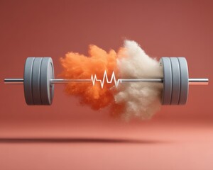Aufkleber - Digital Performance Optimization High-Intensity Fitness Tech Visualization of Metabolic Peak Training with Dynamic Biometric Motion Graphic Design