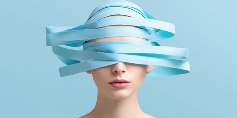 Fototapete - Immersive Digital Wellness AI-Powered Visual Stress Transformation for Gen Z Mental Health Innovation in Minimalist Tech Aesthetic