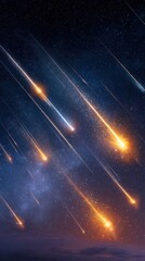 Poster - Cosmic Spectacle High-Resolution  Meteor Shower Visualization - Immersive Astronomical Experience for Digital Storytelling and Science Communication