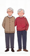 © ON - Studio - Senior LGBTQ couple embracing joy in a warm, friendly setting