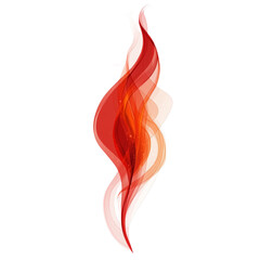 Poster - Abstract fiery artistic composition with fluid shapes and a transparent setting