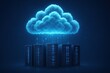 © adrian - Cloud computing symbol formed by digital clouds and servers, symbolizing cloud storage