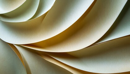 Poster - Mustard And Sage Green Textured Abstract Paper Background, Wavy Pattern, Design Element