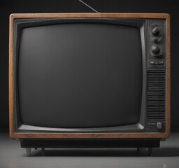Wall Mural - Close-up of vintage CRT TV screen displaying static  ,  static,  artifact