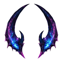 Poster - Abstract symmetrical formation showcasing vibrant interstellar hues with isolated aura