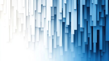 Poster - Abstract background featuring vertical rectangular shapes in shades of blue and white, creating a gradient effect.  A digitally rendered artistic design