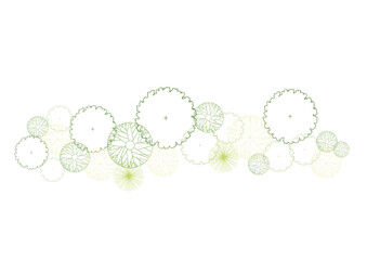 Wall Mural - architecture drawing plant tree top view plan greenery vegetation vector. design nature architectura