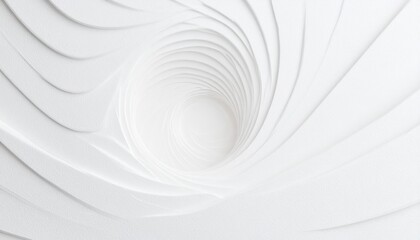 Poster - Swirling white abstract design digital art studio visual content minimalist environment close-up view conceptual aesthetics