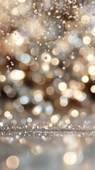 Wall Mural - A blurry image of a snowflake with a lot of glitter