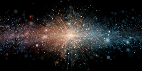 Wall Mural - A bright light is shining through a dark sky, creating a beautiful