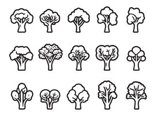 Poster - Simple and Clean Broccoli Line Art for Organic Design