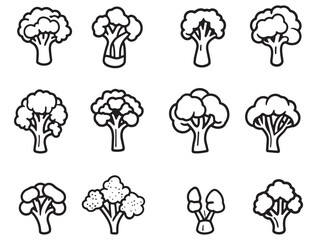 Poster - Creative Broccoli Line Art for Eco-Friendly Graphics