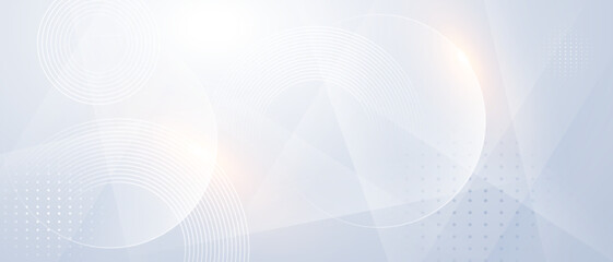 Fototapete - Minimal futuristic technology background with geometric circles
