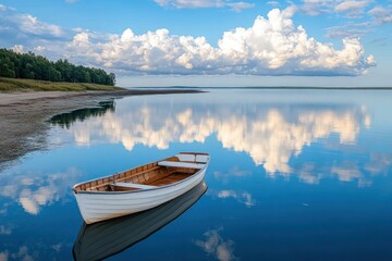  Blue Water Reflecting White Clouds